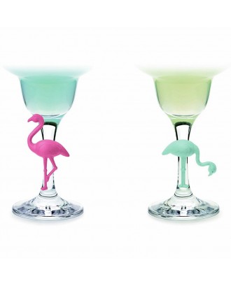 Set 8 markere pentru pahar Flamingo - VIN BOUQUET